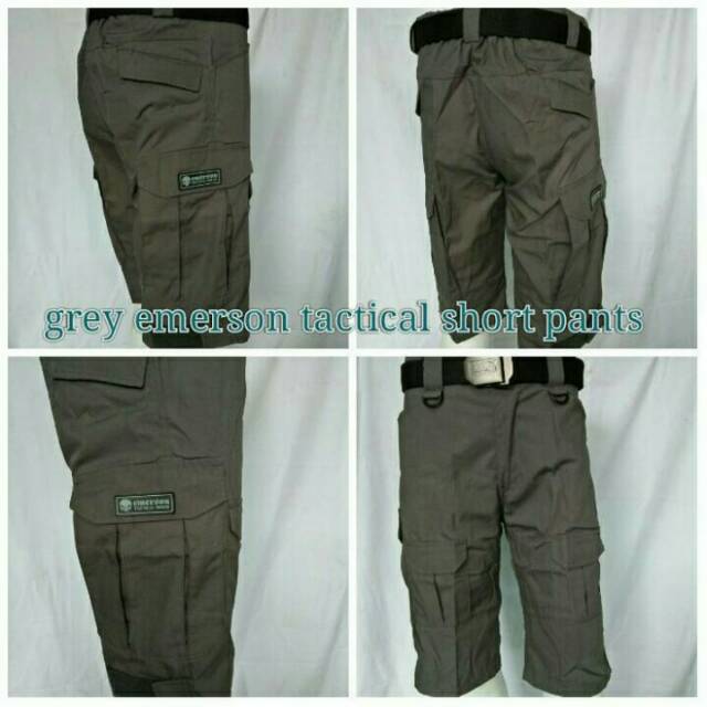 Tactical emerson short pants/celana pendek dark grey&black ripstop