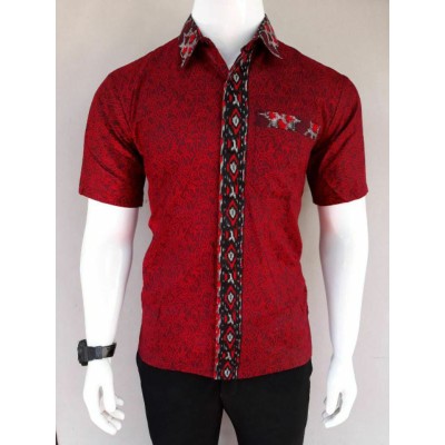 Size M L Xl Xxl Xxxl Bswart Batik Hrb026 Kenongo Hem Pendek Padi Pekalongan M L Xl Batik Pria Murah