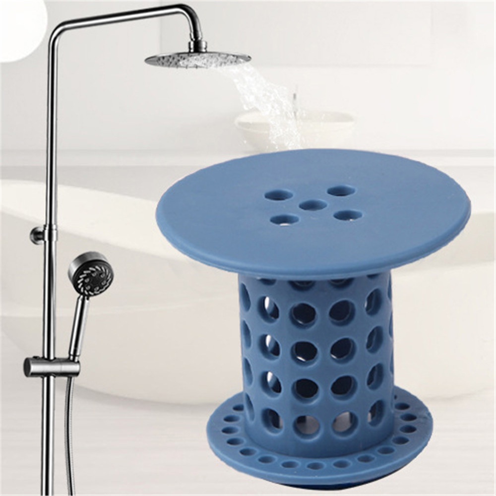 Kamar Mandi Anti-penyumbatan Plastik Filter Plug Wastafel Dapur Kecil Jamur Silinder Floor Drain Plug