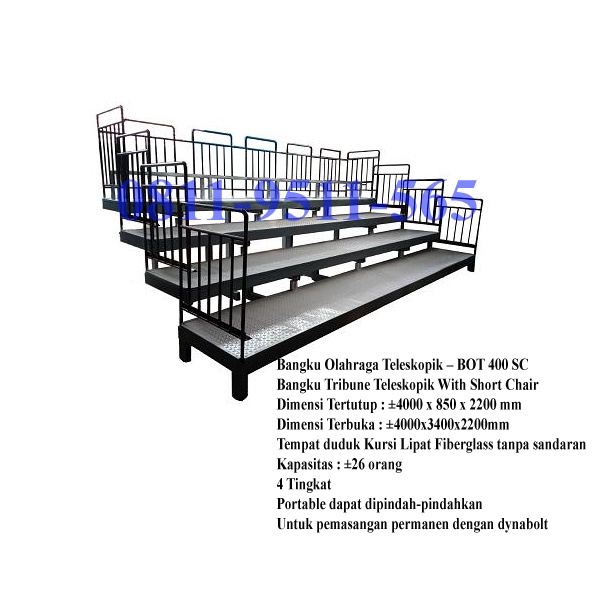 Bangku Olahraga Teleskopik ( Kursi Tribun Olahraga )