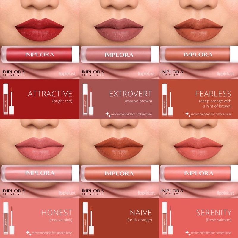IMPLORA Lip Velvet  4,6 gram | Lip Cream | Lipstik | Lipvelvet | BPOM HALAL