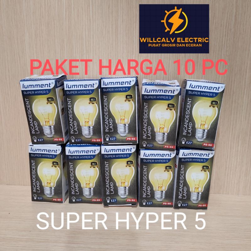 10 PC LAMPU PIJAR HYPER 5 5W LUMMENT E27 / BHOLAM PIJAR LUMMENT HYPER 5 5 WATT E27 CAHAYA KUNING