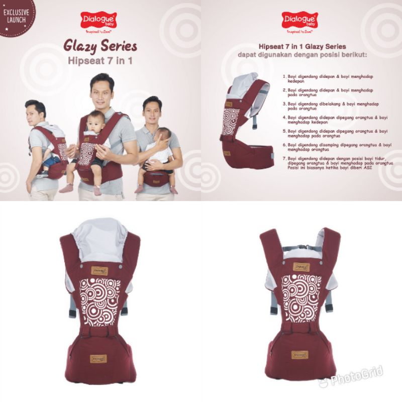 DIALOGUE Gendongan Bayi Hipseat Dialogue Seri Glazy / Sparkle / Leon - ALD