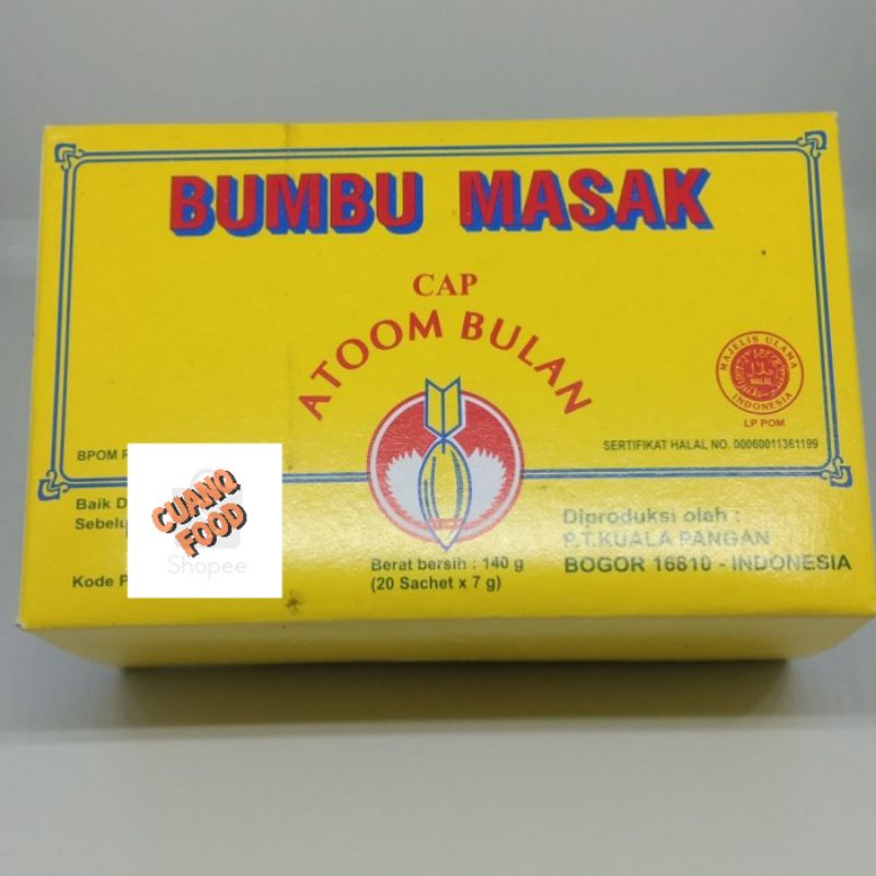 

Bumbu masak cap Atom bulan isi kemasan sachet 1 box