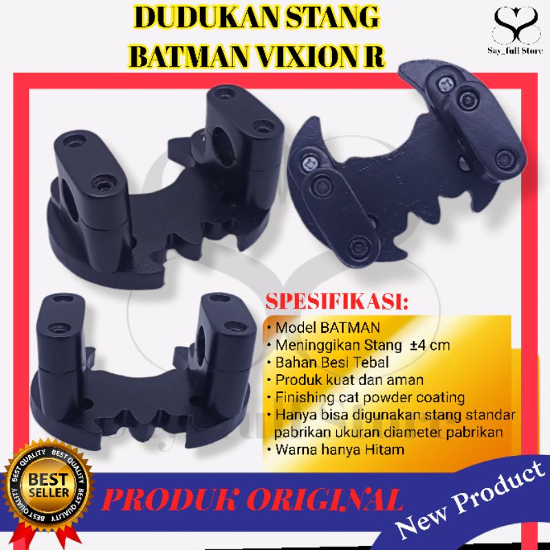 Dudukan Stang Batman Vixion R Raiser Stang New Vixion R 2017 Facelift - Peninggi Stang New Vixion