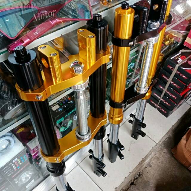 Upside Down Ride It Modif Cbr 150r Tiger Cb150r Megapro R15 Dll Custom Shock Depan Shopee Indonesia