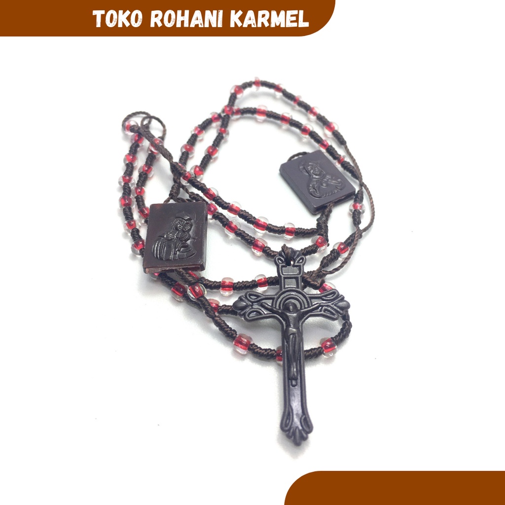 Murah ROSARIO KALUNG SKAPULIR / KALUNG ROSARIO MOTE SKAPULIR / SKAPULIR KARMEL /ROSARIO KATOLIK