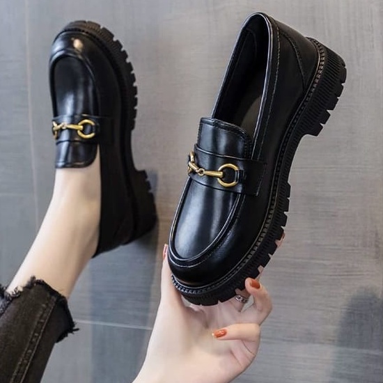 Sepatu Wanita DOCMART / Sepatu Loafers Musim semi Premium LOLYY 7790