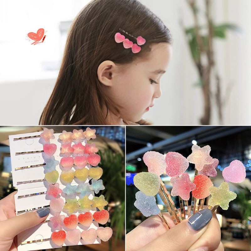 Moonlight&quot; Sugar Star Heart Soft Candy Pendant Mold Gummy Candy Hairpin Slilcone Resin Mold