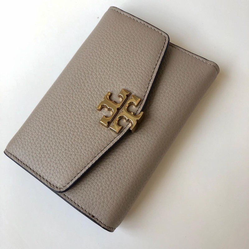 TB Kira Mixed Materials Medium Flap Wallet
