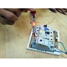 [BISA COD ] Obeng tespen test pen listrik merah lampu testpen