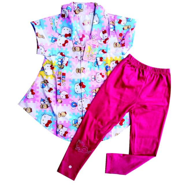 SETELAN KEMEJA TUNIK LEGGING ANAK POLYMICRO 2TH SAMPAI 6TH