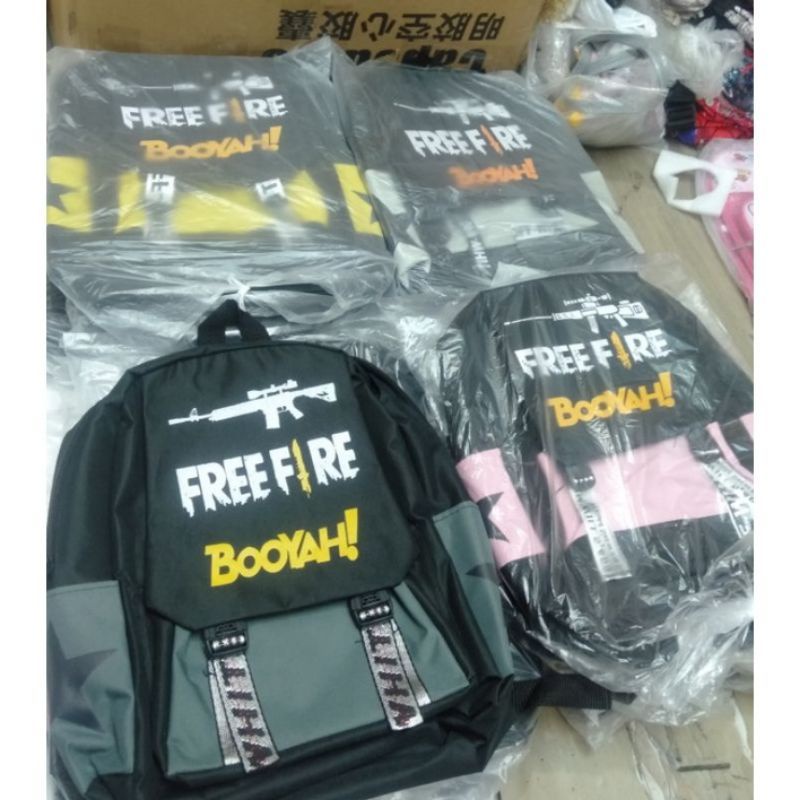 Tas Ransel Free fire - Tas Anak sekolah TK SD Bonus Jam Tangan G-Shock