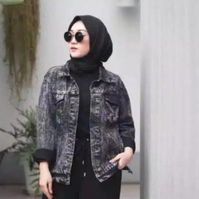 JAKET WANITA//JAKET DENIM CEWEK STANDAR JUMBO// jaket jeans snow