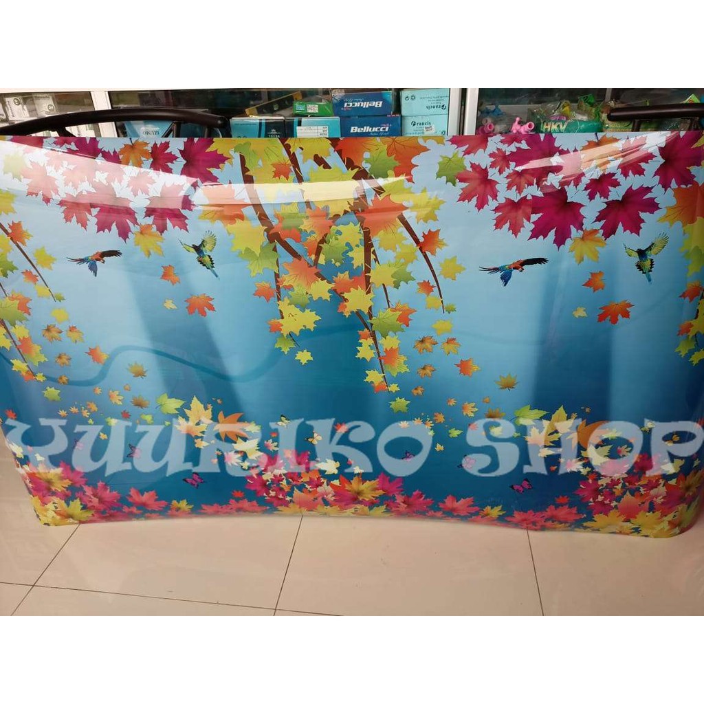 Fiber Pagar Fiber Plat Fiber Tutup Pagar Fiber Motif daun mapel biru mapel leaf daun gugur