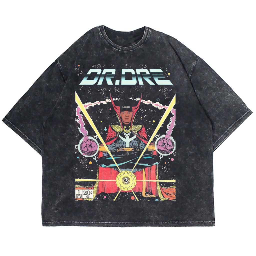 KAOS OVERSIZE DR DRE WASHING VINTAGE RAP TEE ( WASHING T-SHIRT )