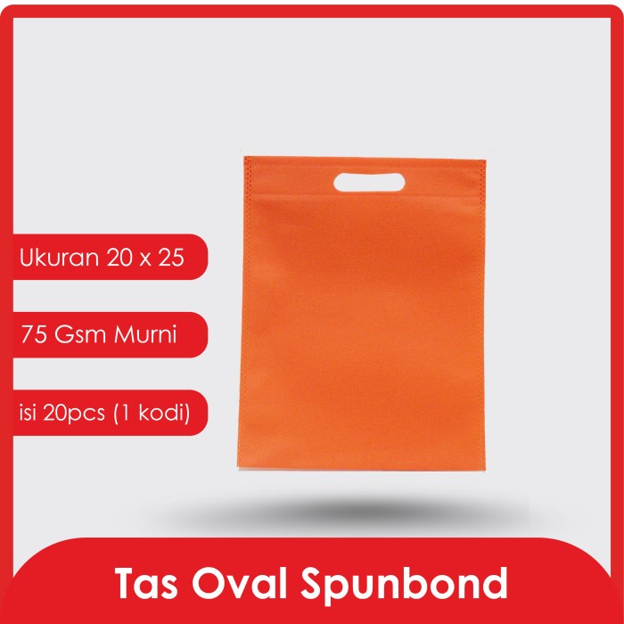 

TERBARU GOODIE BAG SPUNBOND OVAL 20x25 / Kantong Belanja Murah