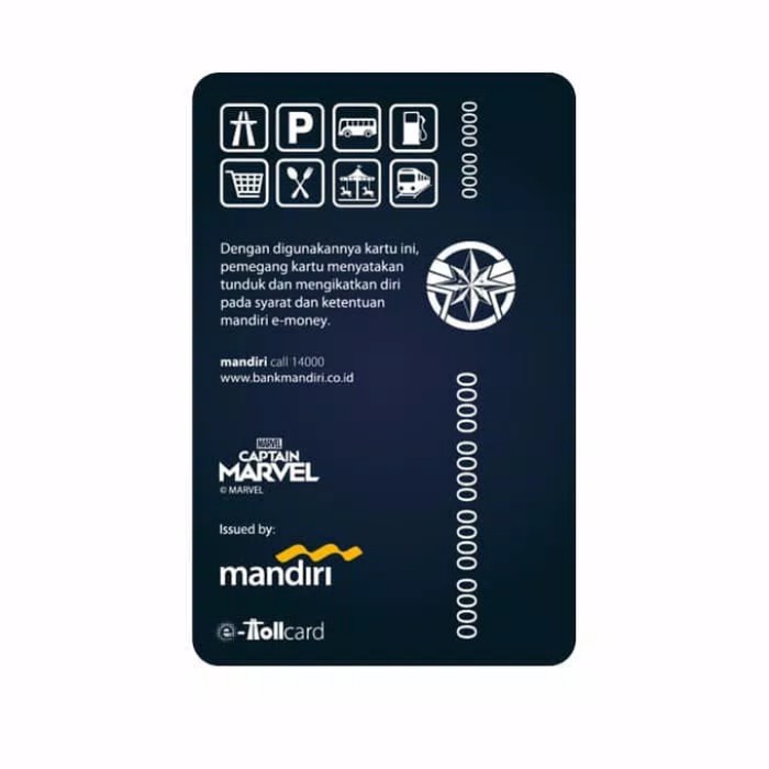 Mandiri Emoney Captain Marvel Logo Avengers Kartu E Money E Money