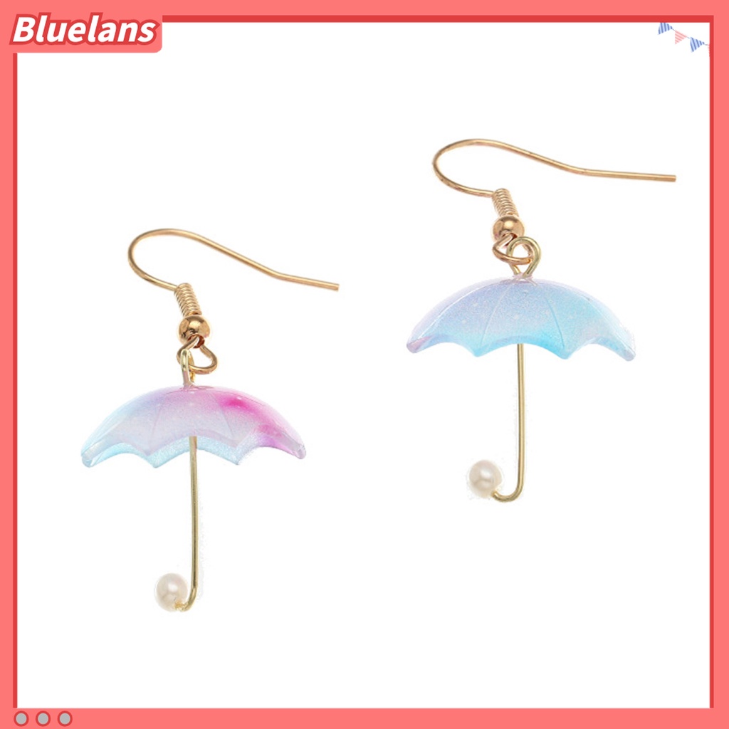 1 Pasang Anting Kait Wanita Bentuk Payung Warna Kontras Untuk Pernikahan