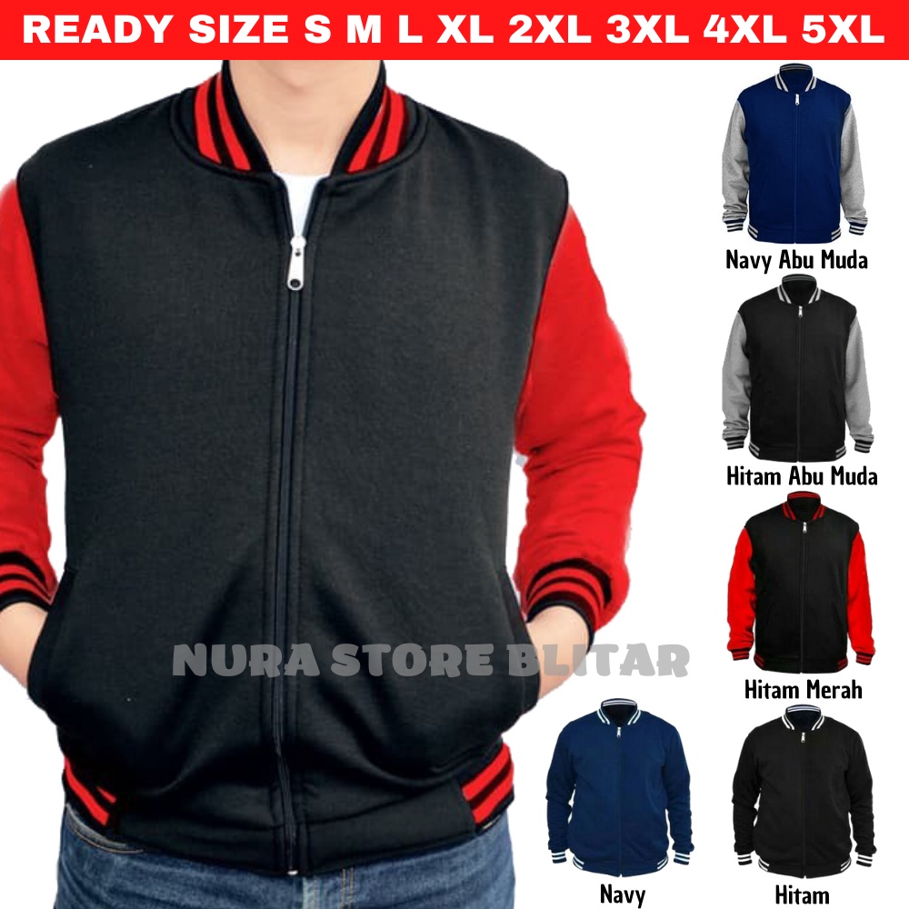 Varsity Jacket Vintage Baseball Polos Pria Wanita Cowok Cewek Bigsize Jumbo XS S M L XL XXL XXXL XXX