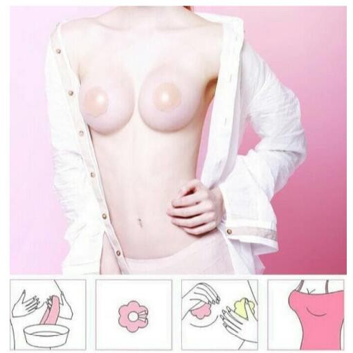 Silikon Bra Silicone Tempel Penutup Puting Payudara  Nipple Cover Free Invisible Bra