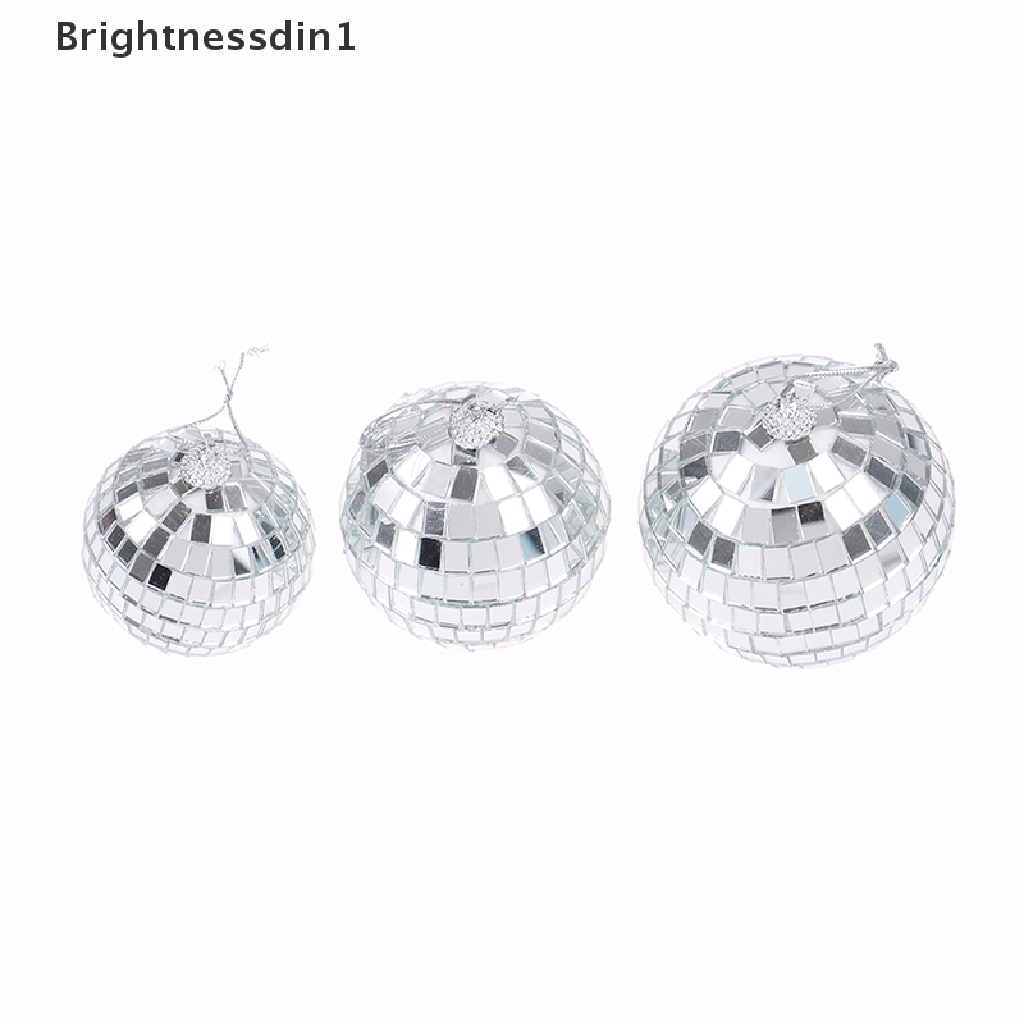 Ornamen Bola Disko Cermin Mini 2-8cm Untuk Dekorasi Pohon Natal