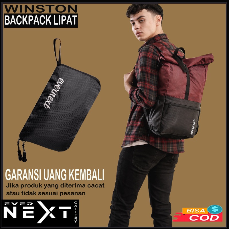 Tas ransel backpack lipat pria outdoor tas punggung foldable travell bag tas punggung lipat unisex cowok wanita