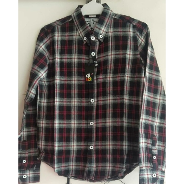 kemeja flanel anak junior / kemeja flanel anak laki dj kids