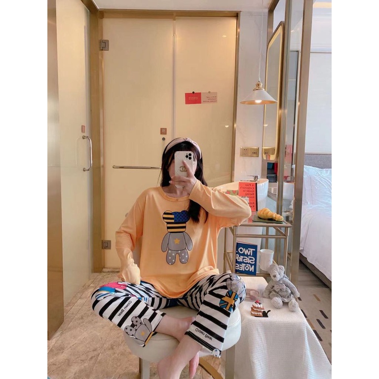 blinqshop BAJU TIDUR IMPORT-PINK BUAH PEACH