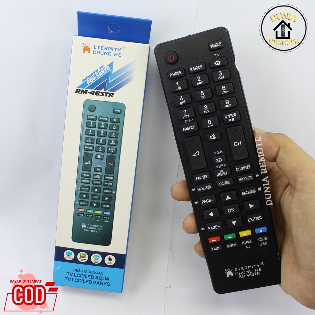 Remot Remote TV Aqua Sanyo HAIER MULTI LCD LED Universal type 463