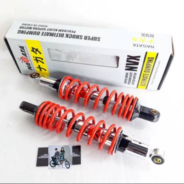 shockbreaker shock belakang NAGATA DAYTONA panjang 32cm merah