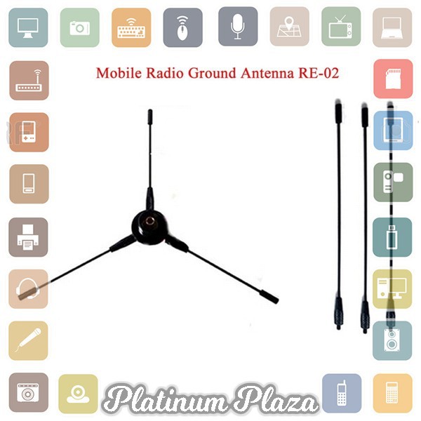 Taffware Pofung Nagoya Antenna UHF-F 10-1300MHz Ground Radical for`123NVH- Black