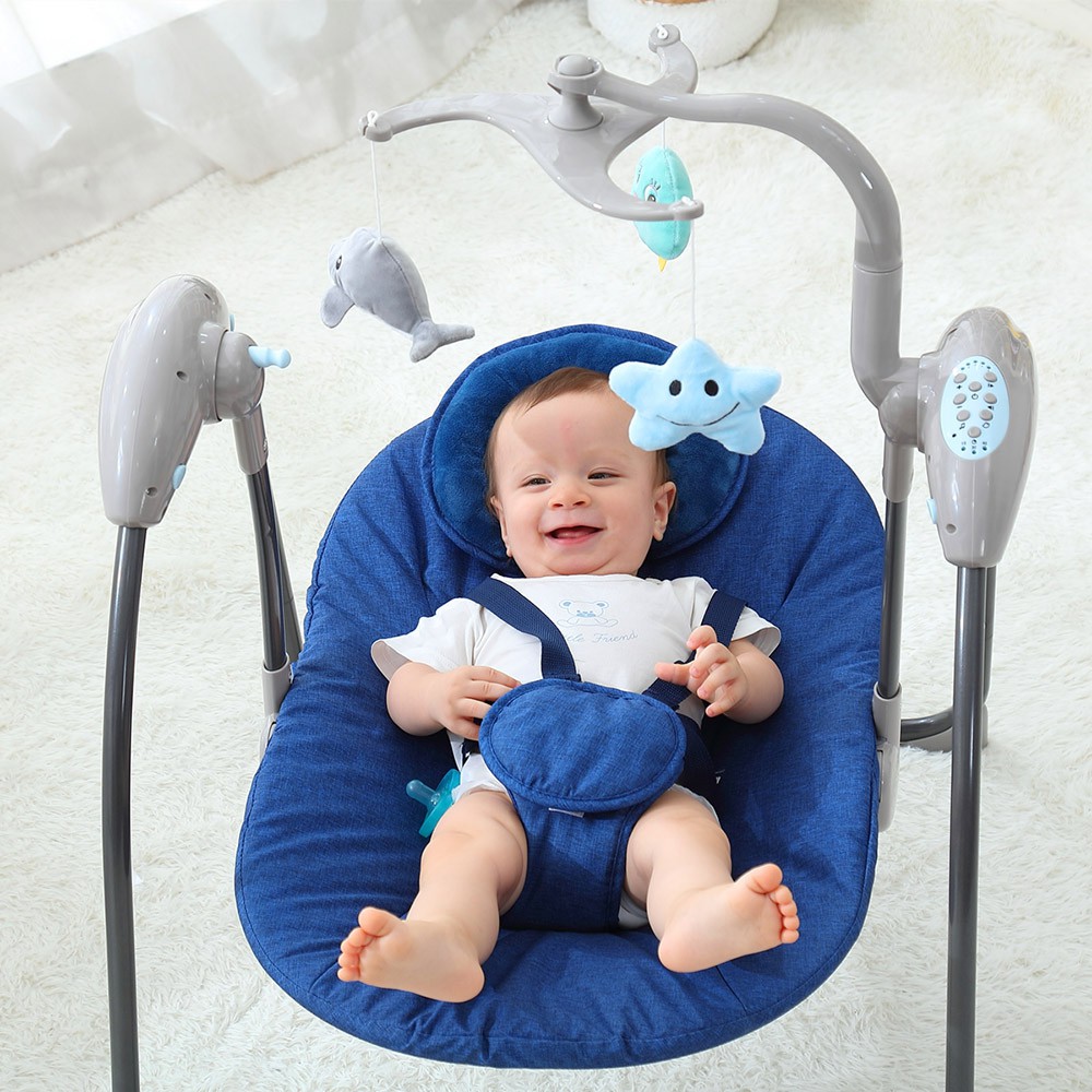 Ayunan Bayi Elektrik Baby Swing Bassinet Bouncher Pelindung Anti Nyamuk Box tidur anak mainan bayi