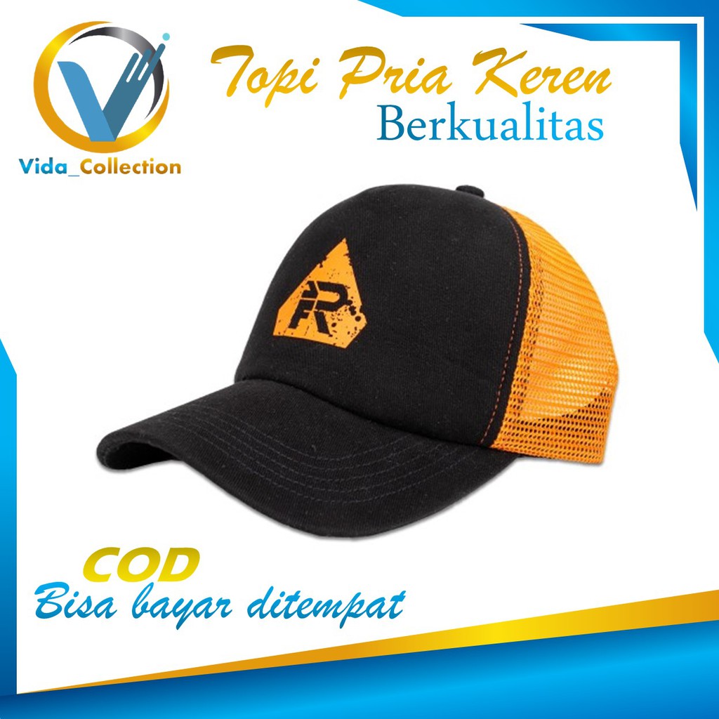 JFR Topi Baseball Pria Trucker Polocaps Premium Original Topi Cowok Keren Baseball Topi jaring pria