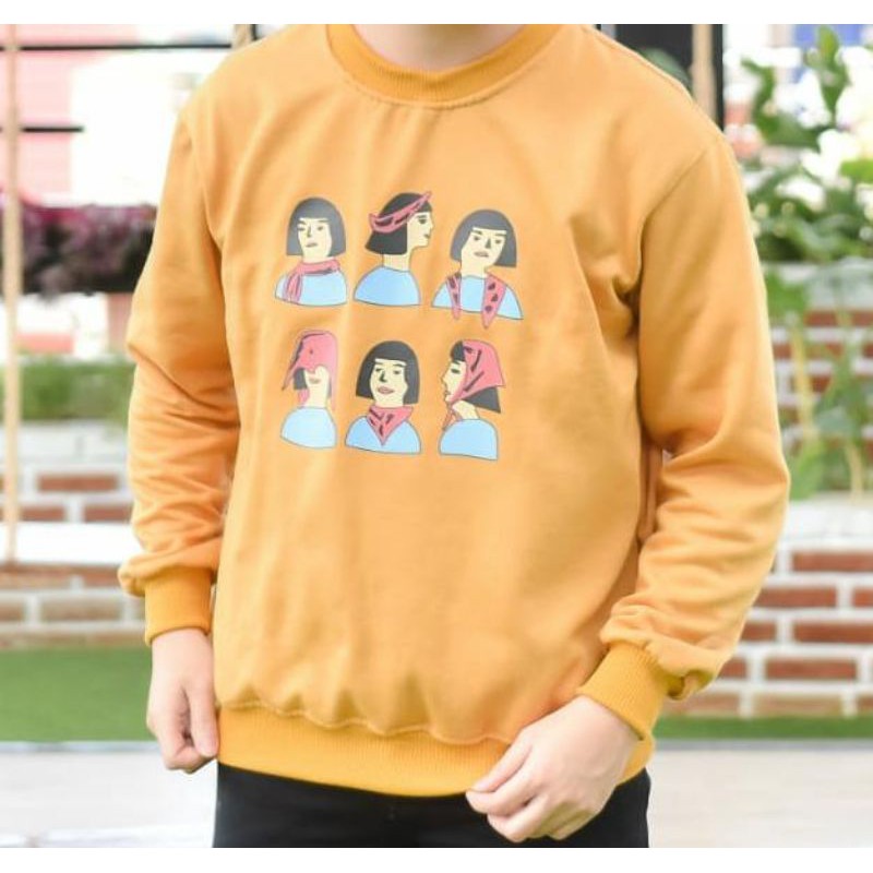 SWEATER WANITA BOHO GIRL POTRAIT - SWEATER FLEECE WANITA PRIA TERMURAH TERLARIS'