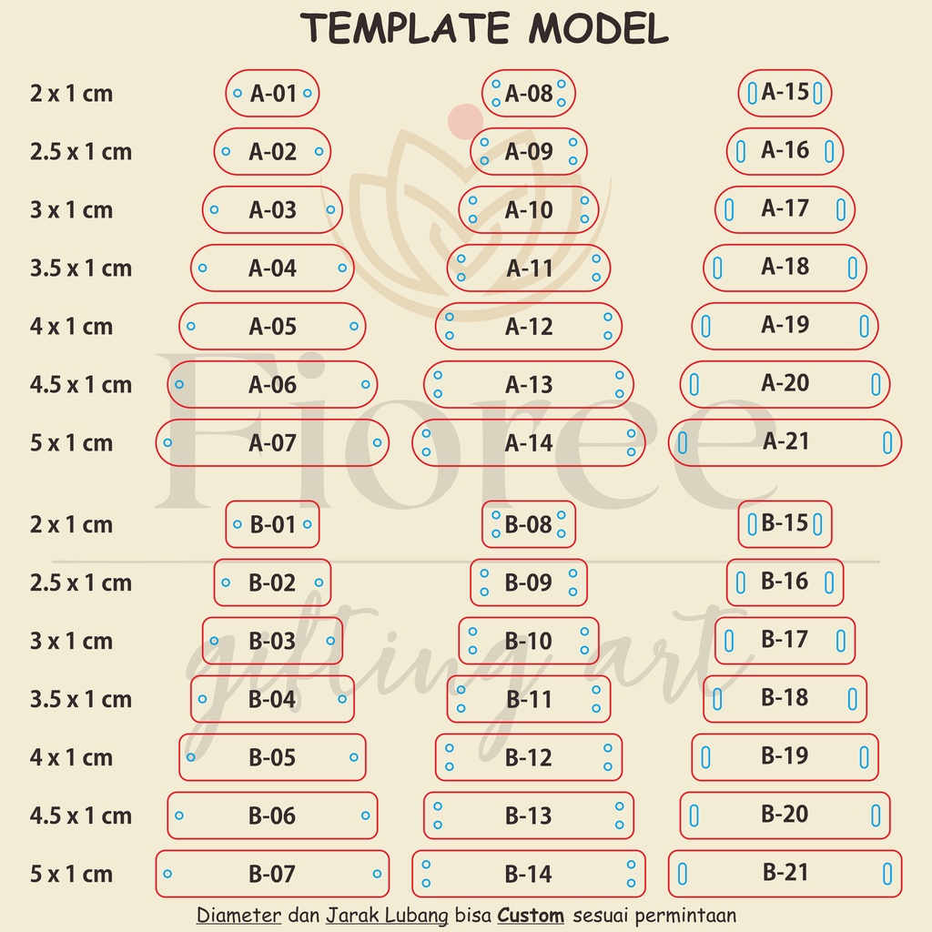 Label Hijab Akrilik EMAS 1x2 cm | Label Hijab Branding | Custom Cutting Label | Fioreegift