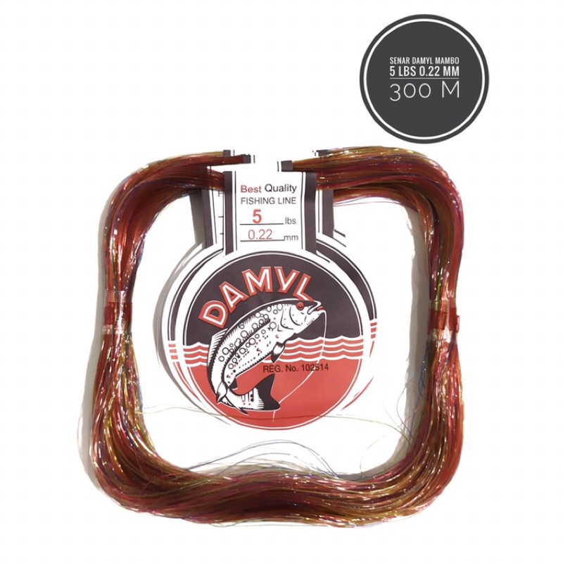 Senar Damyl Damil Mambo 5lb Diameter 0.22mm 300M Nylon Pancing