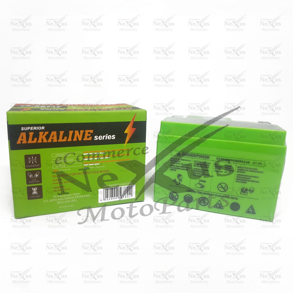 Aki Motor Grandcell Alkaline ATZ5S-BS  GTZ4V YTZ4V YB4L GTZ5S YTZ5S ATZ5F 12V 5Ah Karisma Beat Mio