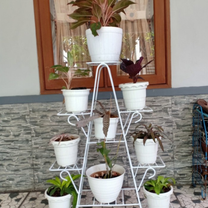 [RESTOCK] rak pot bunga minimalis besi 9 susun