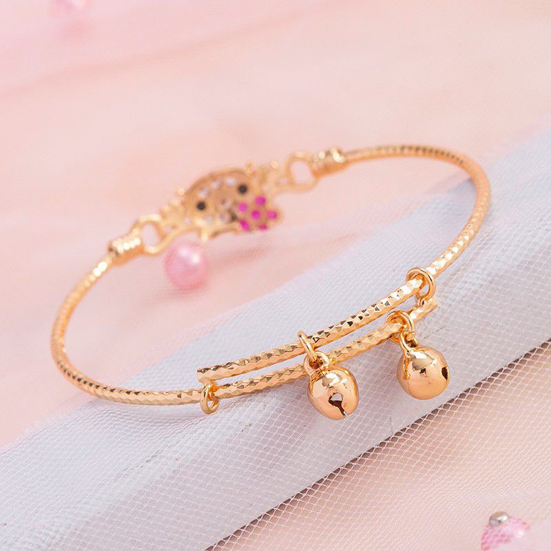 gelang tangan anak hello kitty, perhiasan xuping anak permata zircon mewah