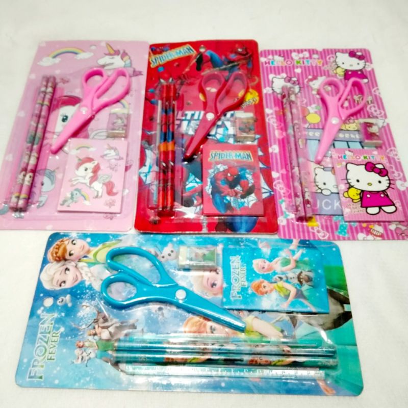 

pensil set alat tulis lengkap(6in1)/alat tulis anak sekolah/stationery set