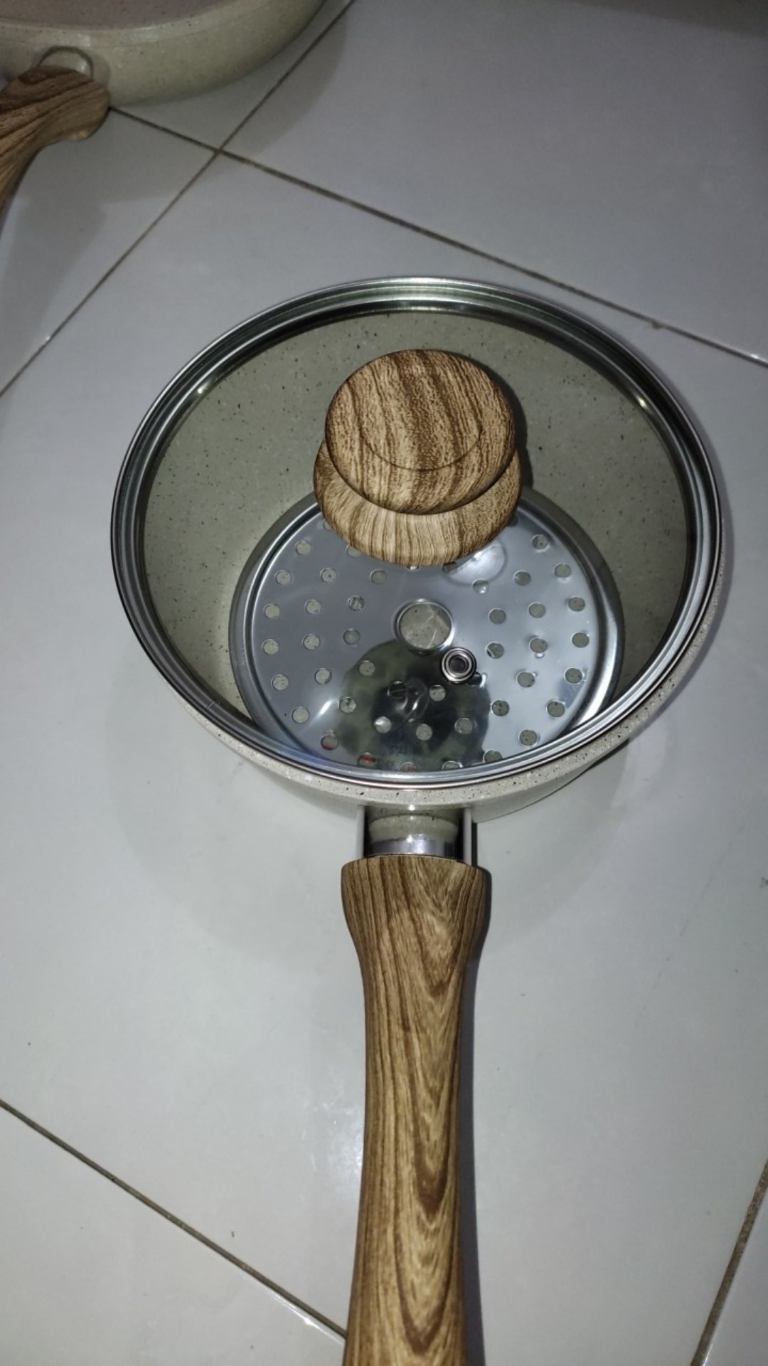 Vortuner Panci Swiss 5 Pcs Bahan Granite Diatas Marbel Tebal (gohappy)