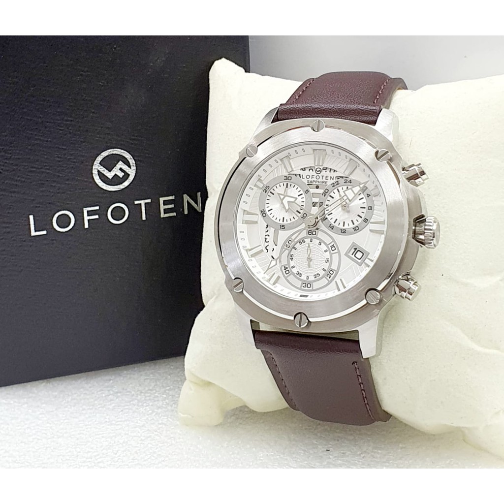 Jam Tangan Pria Lofoten Original Chronograph 25507LG Tali Kulit