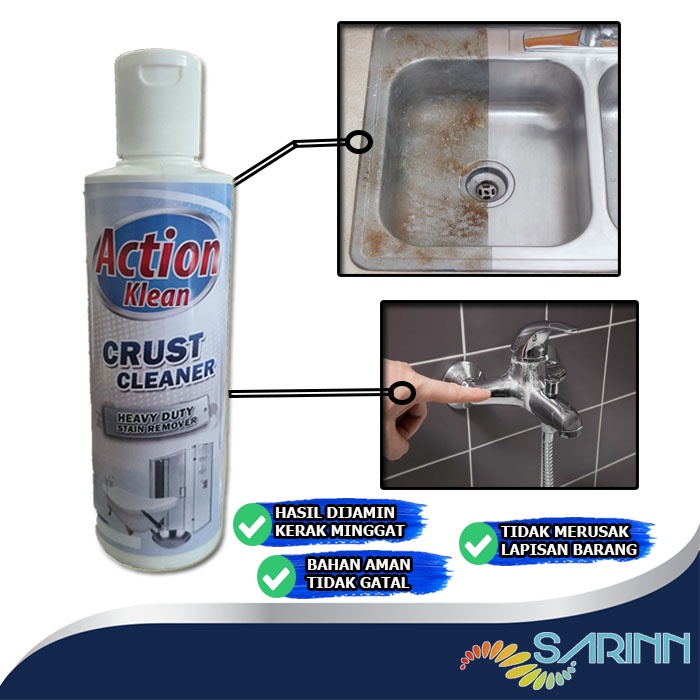 PEMBERSIH KERAK STAINLESS SERBAGUNA CRUST CLEANER BAHAN AMAN BEBAS GATAL TIDAK MERUSAK LAPISAN