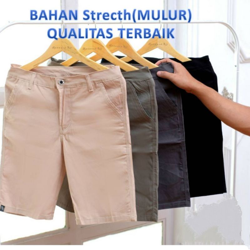 BARU!! CELANA CHINO STRECHT PENDEK PRIA DEWASA