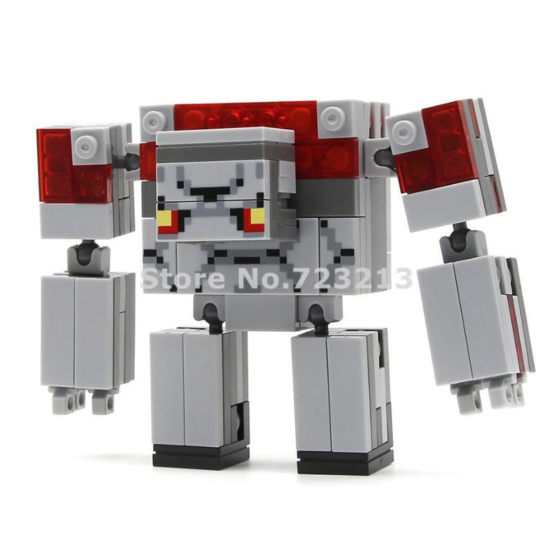 Lego Redstone Golem Minifigure Mine Craft Minecraft Steve Alex Zombie Sonic