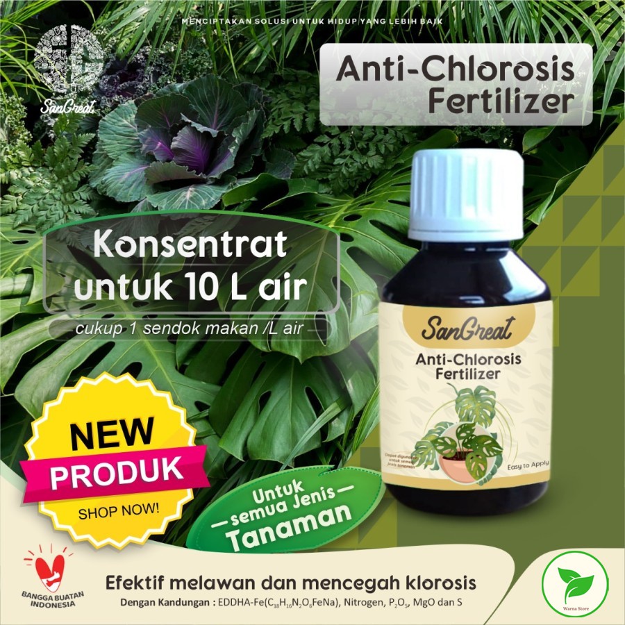 Pupuk Anti Klorosis Tanaman Obat Daun Kekuningan dari SanGreat 100 ml