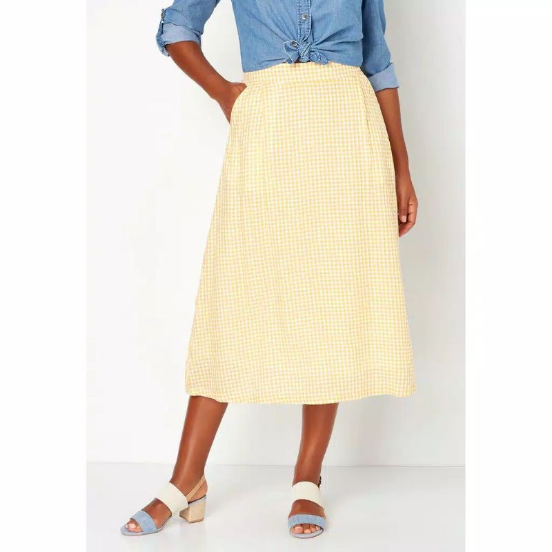CJ BANKS Midi Skirt - Golden Sun