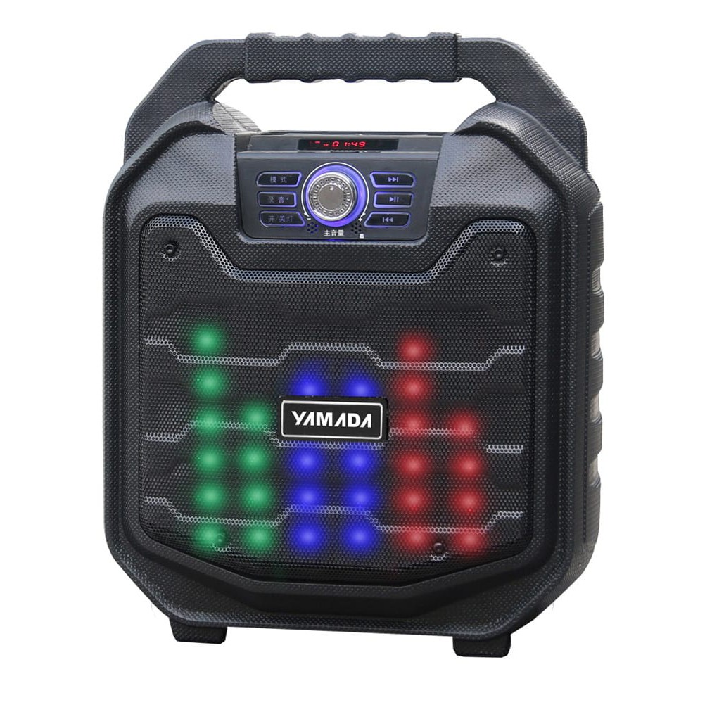 YAMADA DM S26 Active Speaker Karaoke Music MP3 WMA FM Radio Wireless Microphone LED screen Not JBL