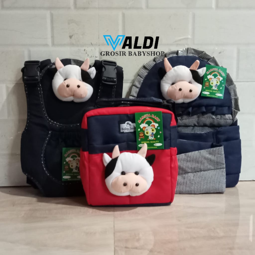 Paket Hemat ( 3 in 1 ) Tas Bayi Sapi Gendongan Bayi Sapi Gendongan Ransel Bayi